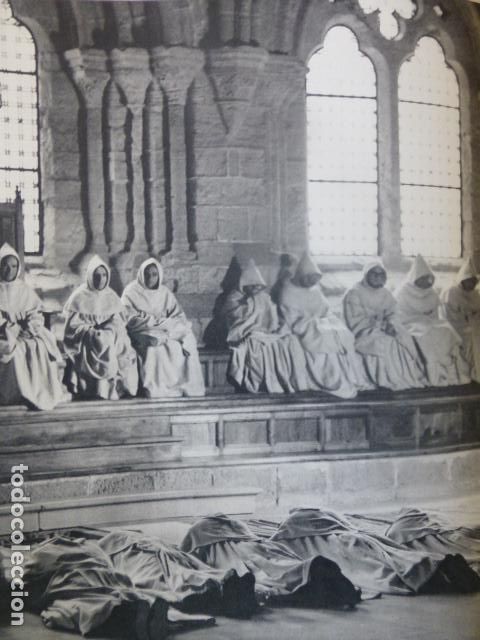 Collectionnisme: MONASTERIO DE POBLET TARRAGONA ANTIGUA LAMINA IMPRESA AL HUECOGRABADO A&Ntilde;OS 50