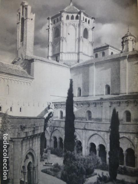 Collectionnisme: MONASTERIO DE SANTAS CREUS TARRAGONA ANTIGUA LAMINA IMPRESA AL HUECOGRABADO A&Ntilde;OS 50