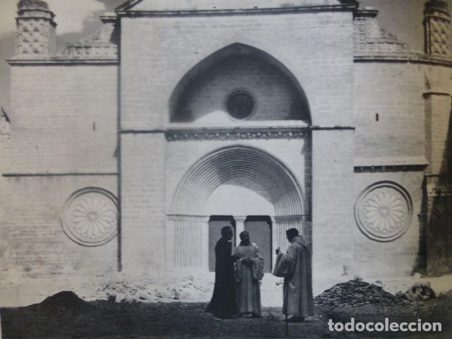 Coleccionismo: MONASTERIO DE LA OLIVA NAVARRA ANTIGUA LAMINA IMPRESA AL HUECOGRABADO A&Ntilde;OS 50