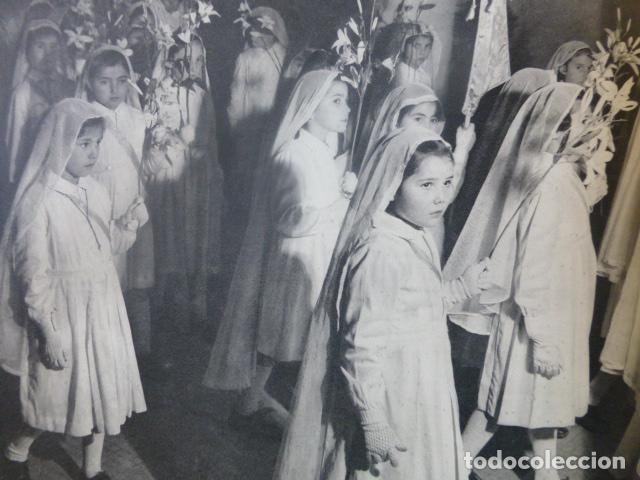 Collecting paper: NI&Ntilde;AS DEL SAGRADO CORAZON ANTIGUA LAMINA IMPRESA AL HUECOGRABADO A&Ntilde;OS 50