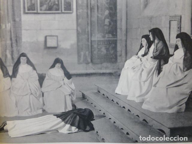 Coleccionismo: BURGOS MONASTERIO DE LAS HUELGAS ANTIGUA LAMINA IMPRESA AL HUECOGRABADO A&Ntilde;OS 50