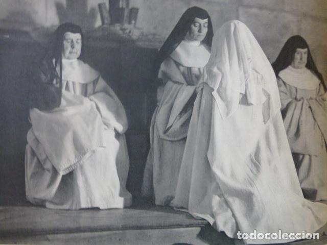 Collecting paper: BURGOS MONASTERIO DE LAS HUELGAS ANTIGUA LAMINA IMPRESA AL HUECOGRABADO A&Ntilde;OS 50