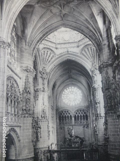 Coleccionismo: BURGOS CATEDRAL ANTIGUA LAMINA IMPRESA AL HUECOGRABADO A&Ntilde;OS 50