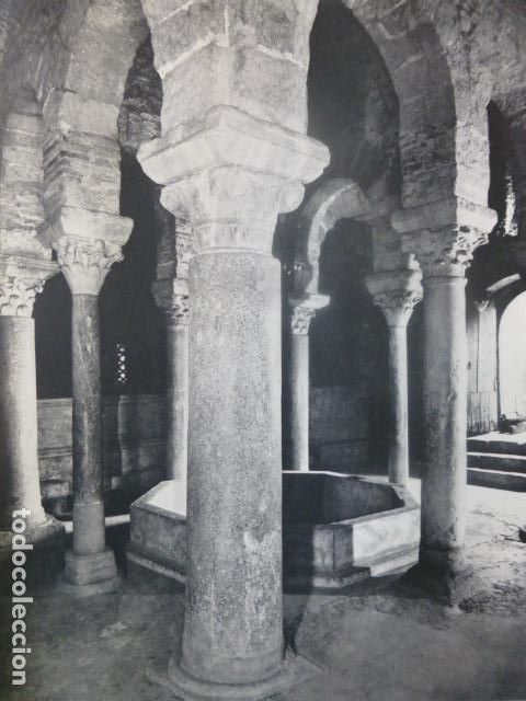 Coleccionismo: TARRASA BARCELONA BAPTISTERIO DE SAN PEDRO ANTIGUA LAMINA IMPRESA AL HUECOGRABADO A&Ntilde;OS 50
