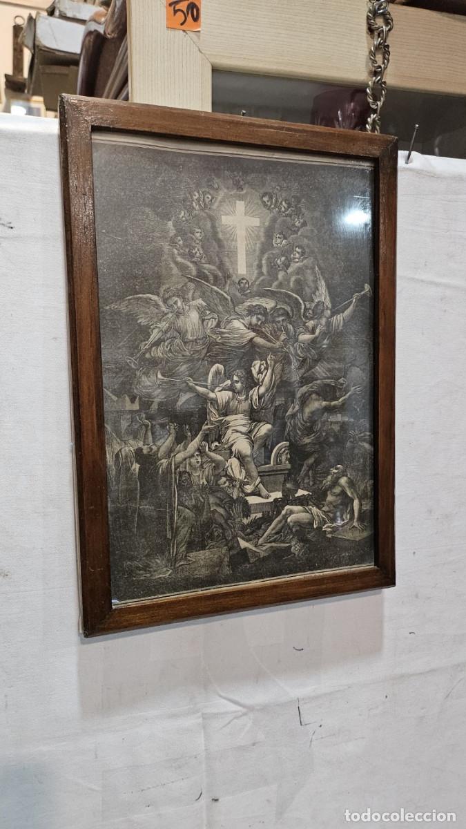 Coleccionismo: cuadro con lamina religiosa - Foto 1