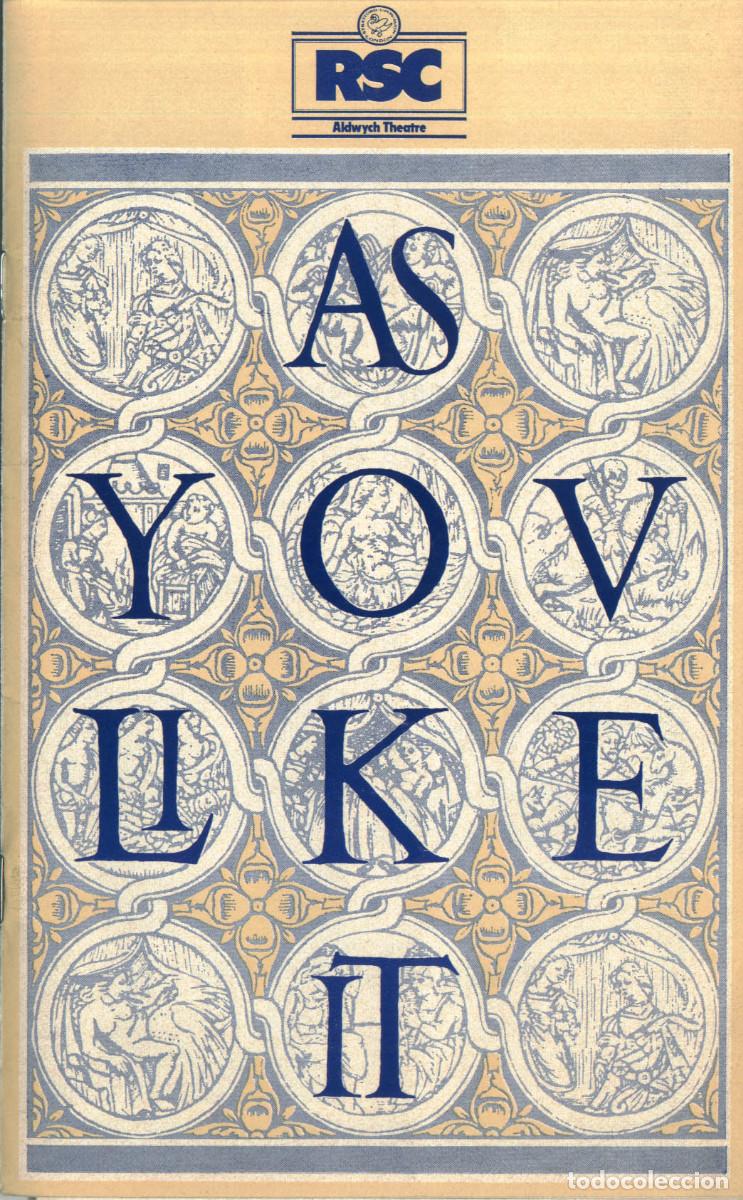 Coleccionismo: As You Like It, by William Shakespeare, Dir. Trevor Nunn & John Caird (RSC. 1978)