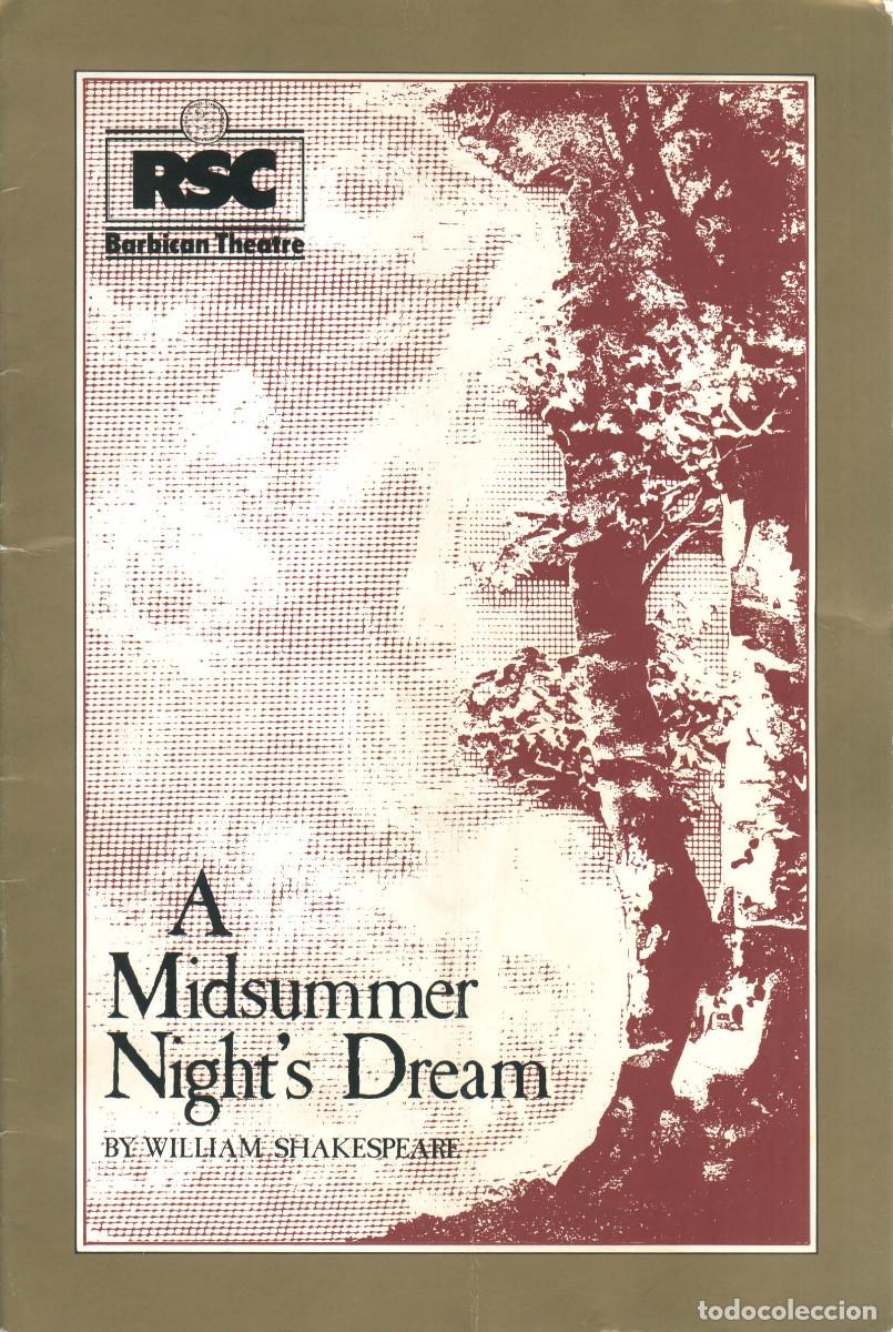 Coleccionismo: A Midsummer Night's Dream, by William Shakespeare, Dir. Ron Daniels (Royal Shakepeare Company. 1981)