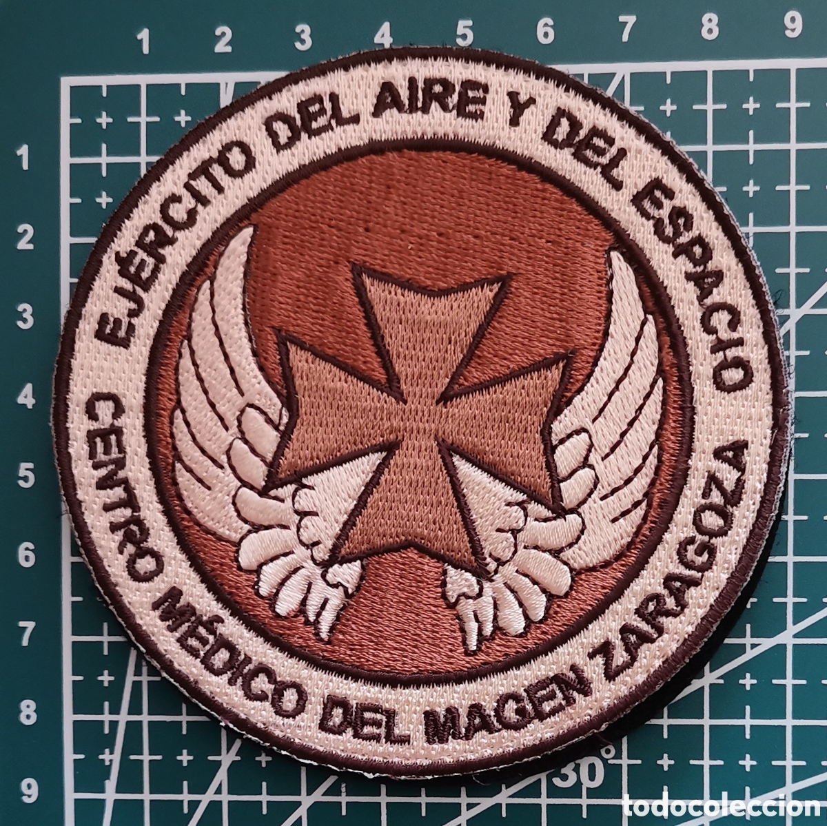Coleccionismo: Parche CENTRO M&Eacute;DICO DEL MAGEN ZARAGOZA EJ&Eacute;RCITO DEL &Aacute;IRE Y DEL ESPACIO ESPA&Ntilde;A &Aacute;rido
