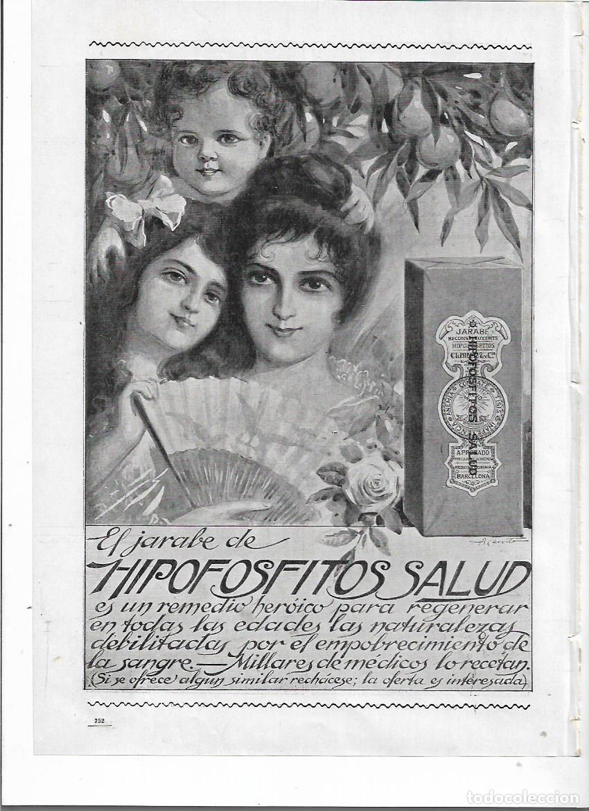 Colecionismo: A&Ntilde;O 1915 RECORTE PRENSA PUBLICIDAD HIPOFOSFITOS SALUD JARABE RECONSTITUYENTE