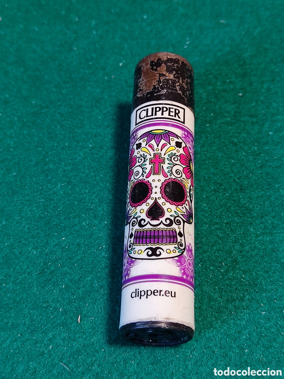 Coleccionismo: Mechero Clipper calavera - Foto 1