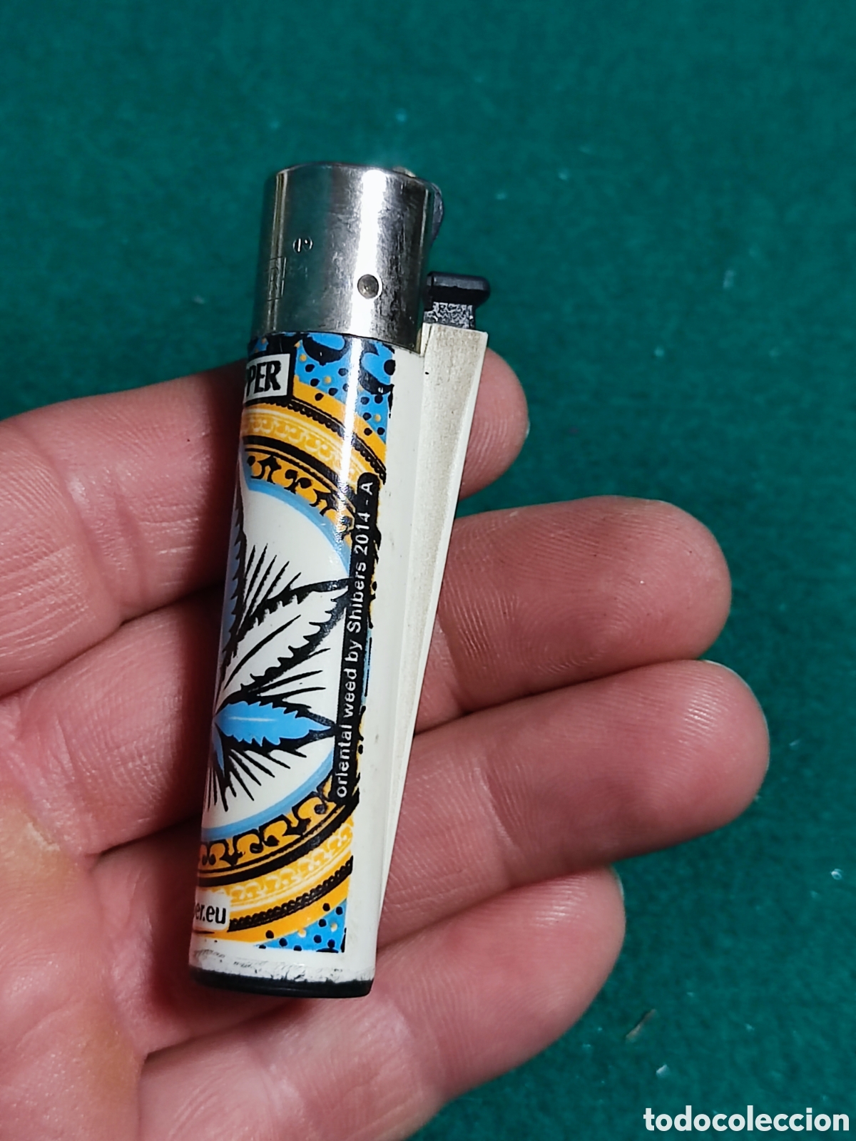 Coleccionismo: Mechero Clipper marihuana - Foto 2