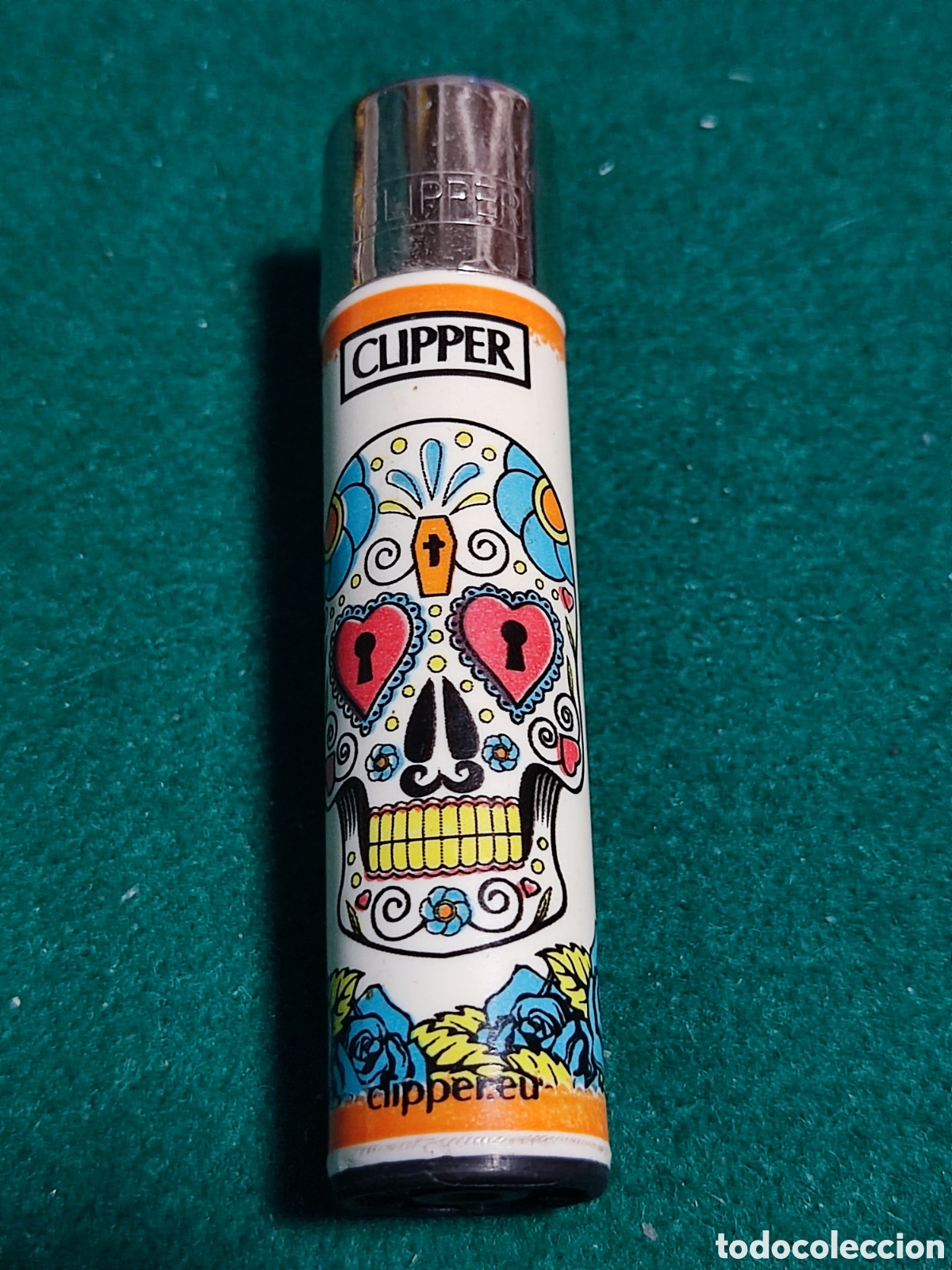 Coleccionismo: Mechero Clipper calavera - Foto 1