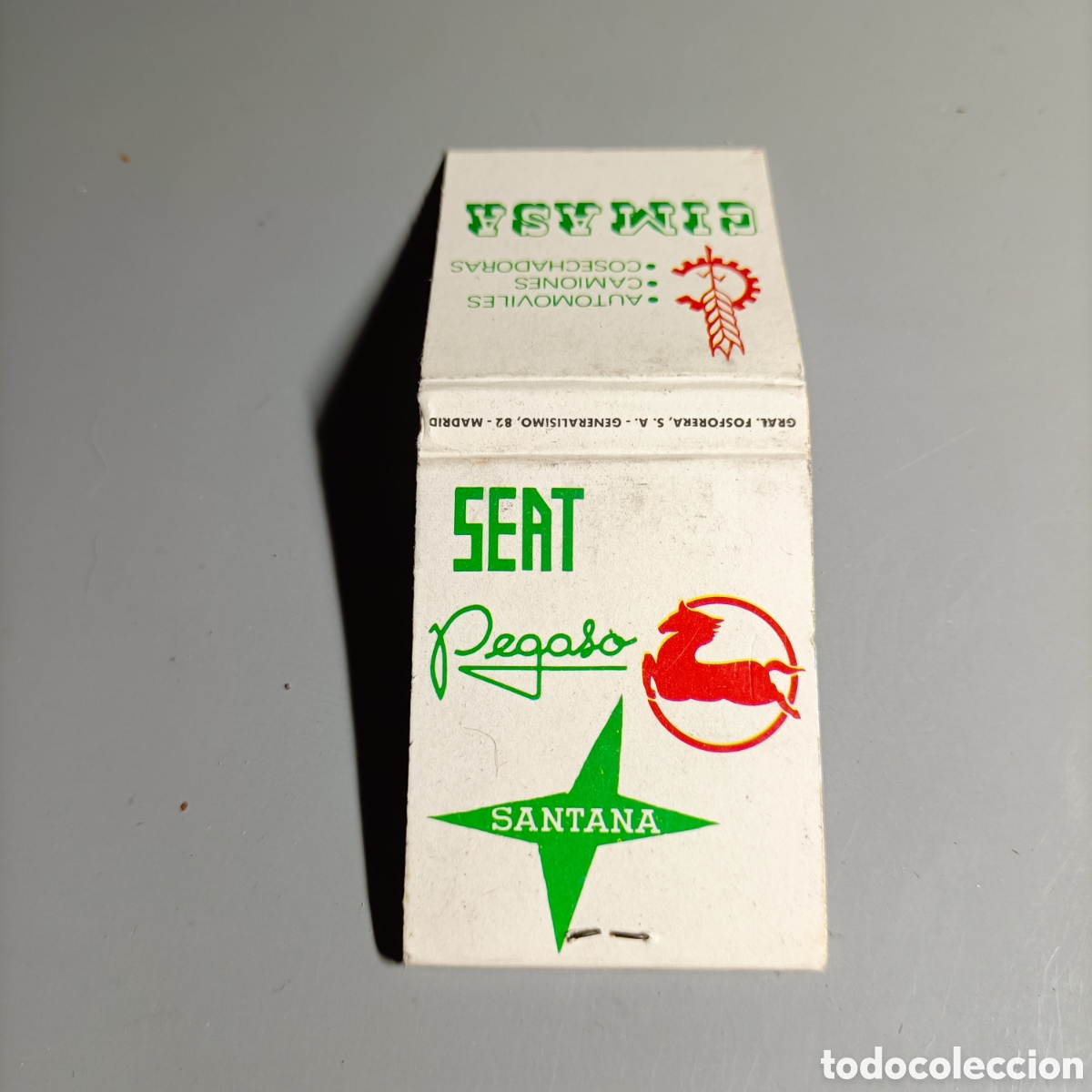 Coleccionismo: CAJETILLA CERILLAS. SEAT PEGASO. SANTANA