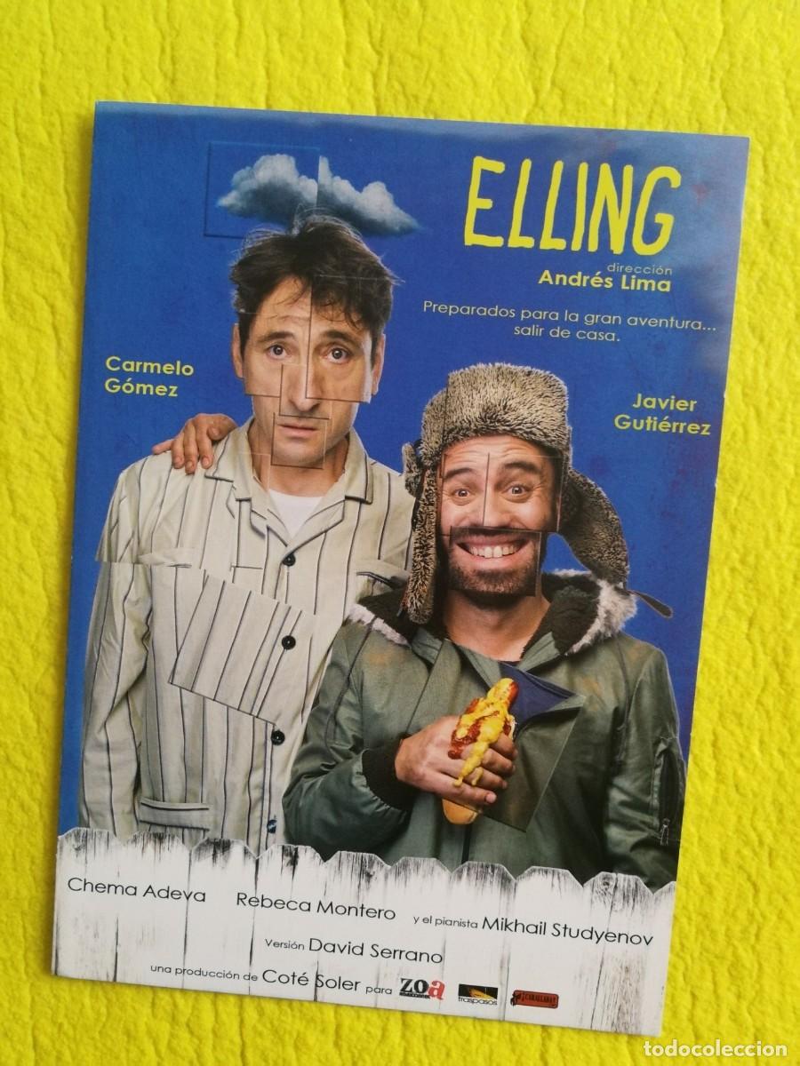 Coleccionismo: PROGRAMA DE TEATRO - ELLING - Carmelo G&oacute;mez, Javier Guti&eacute;rrez - Foto 1
