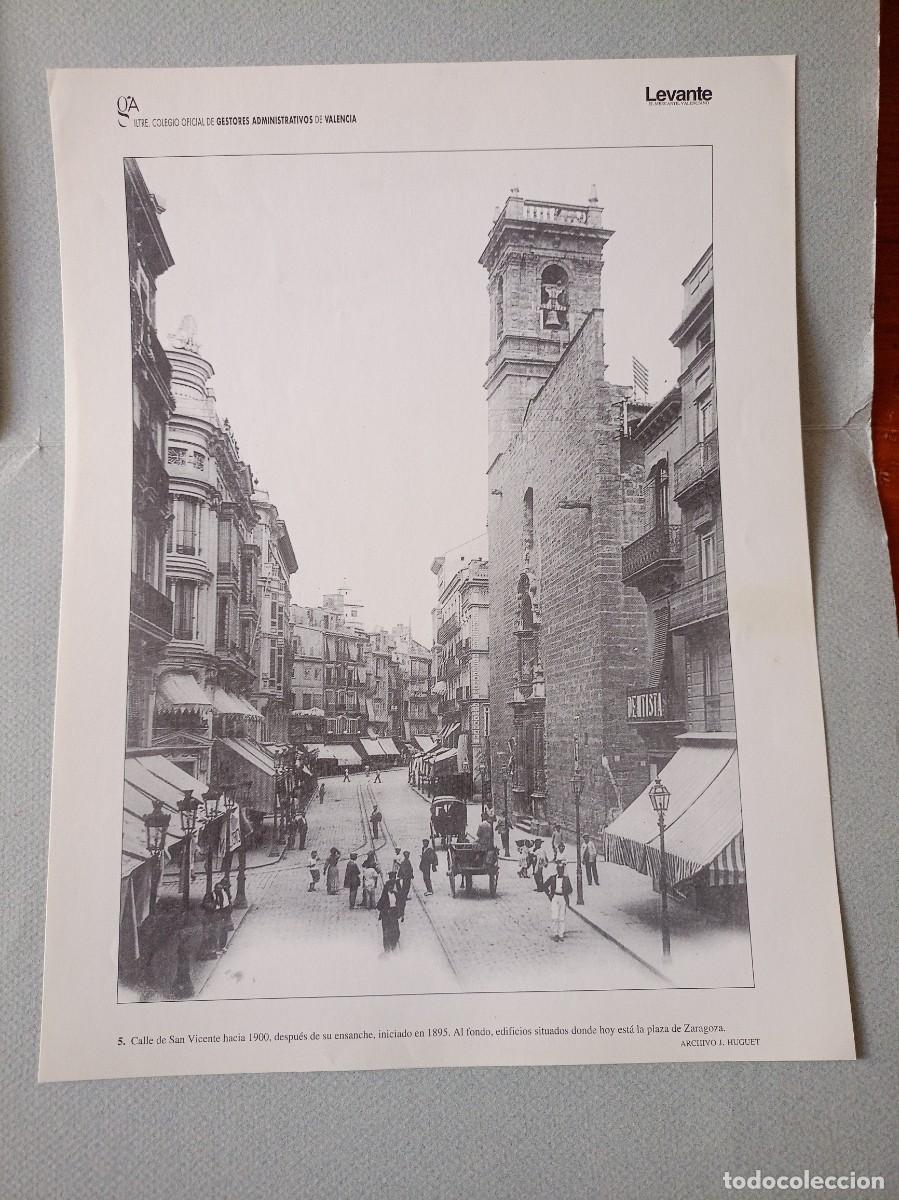 Coleccionismo: CALLE DE SAN VICENTE DE VALENCIA HACIA 1900 LAMINA PARA ENMARCAR O COLECCIONAR