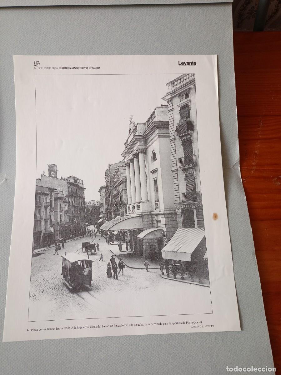 Coleccionismo: PLAZA DE LAS BARCAS DE VALENCIA HACIA 1900 LAMINA PARA ENMARCAR O COLECCIONAR