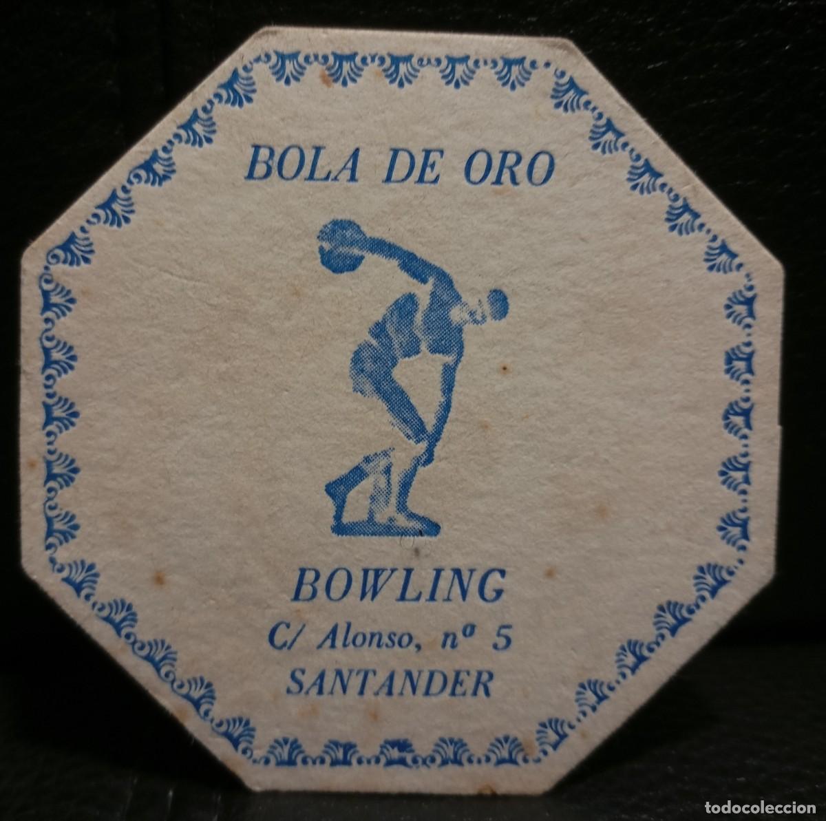Coleccionismo: BOLA DE ORO BOWLING - POSAVASOS - SANTANDER - WHISKY - CERVEZA - REFRESCOS - SIDRA - BITTER