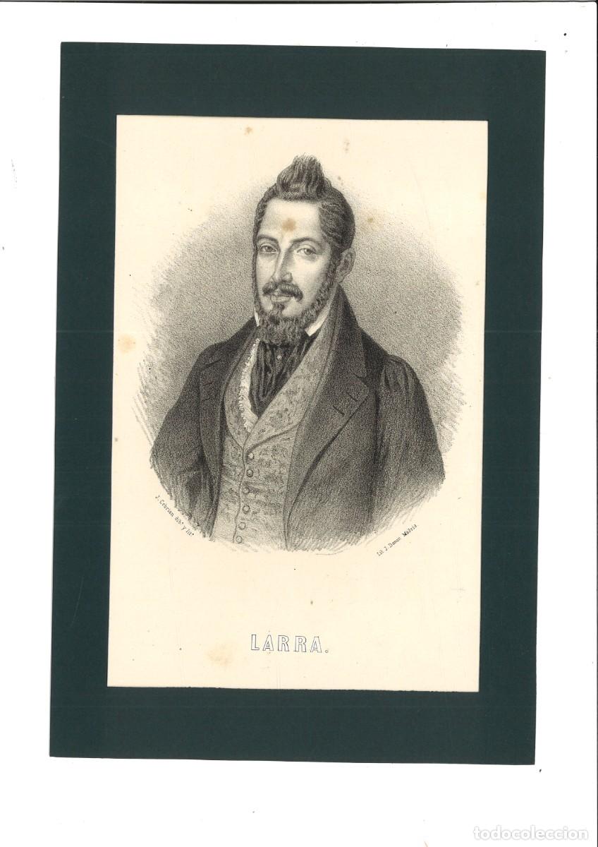 Coleccionismo: LARRA. Litograf&iacute;a de J. Donon - Foto 1