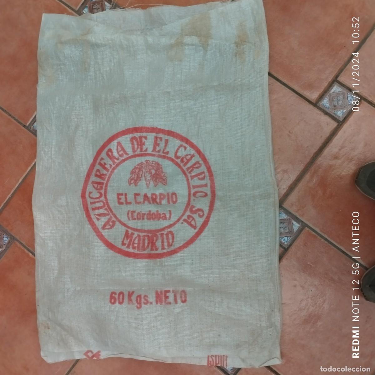 Coleccionismo: SACO DE RAFIA DE AZUCARERA EL CARPIO S.A. - Foto 1