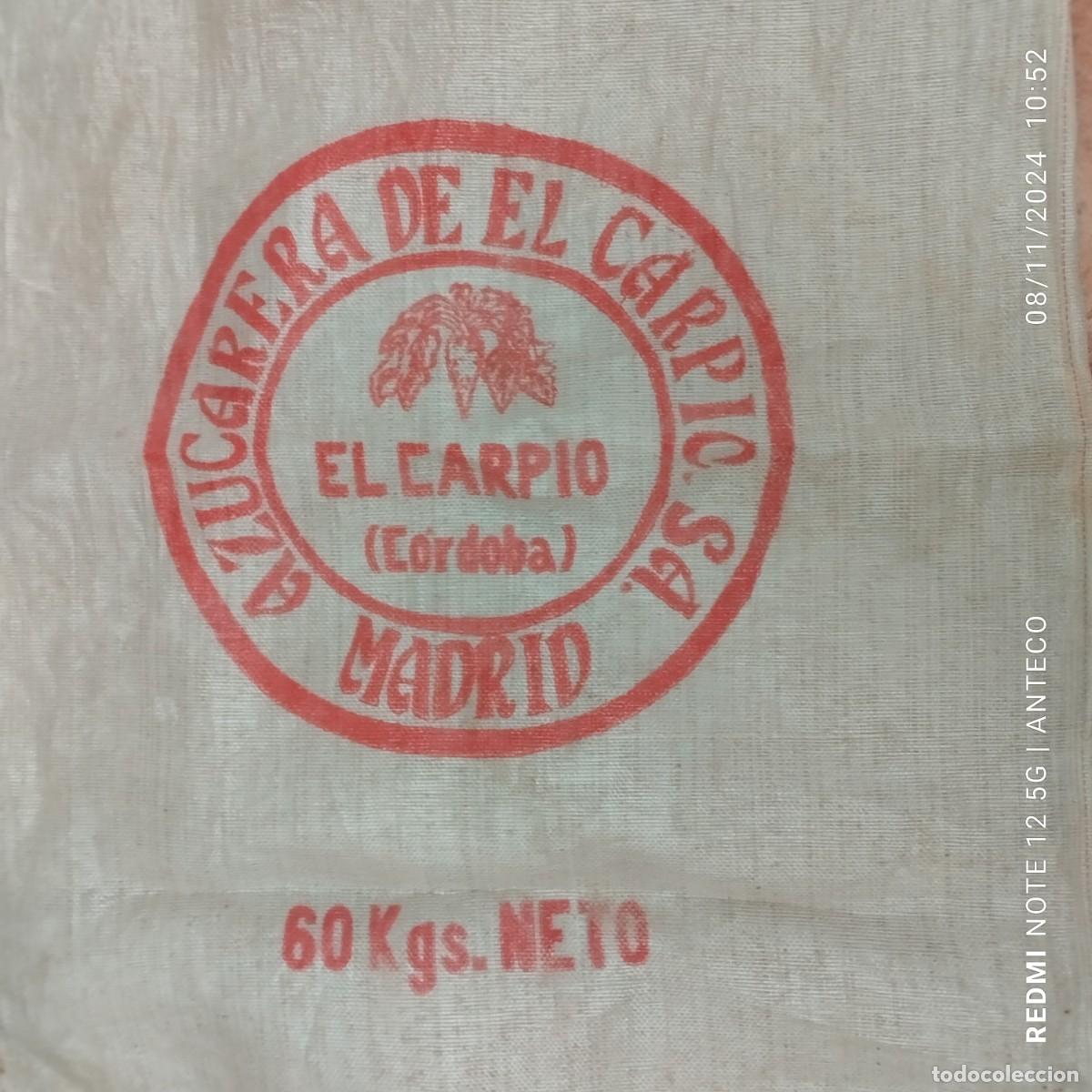 Coleccionismo: SACO DE RAFIA DE AZUCARERA EL CARPIO S.A. - Foto 2