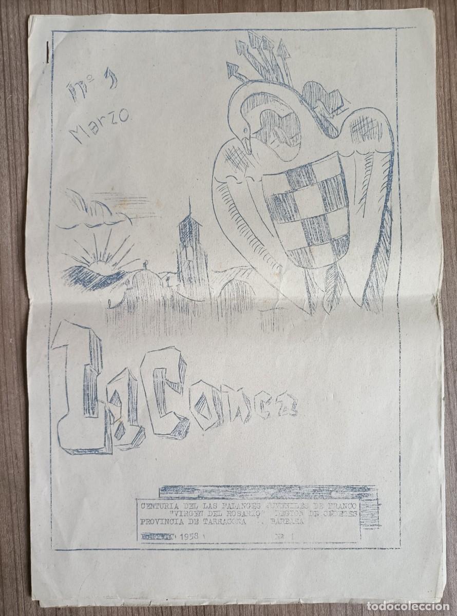 Coleccionismo: Antiguo folleto 1958 - de la Conca - Tarragona - centuria de las falages juveniles