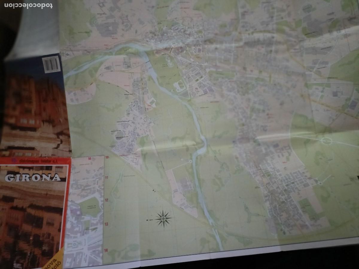Coleccionismo: mapa plano de girona