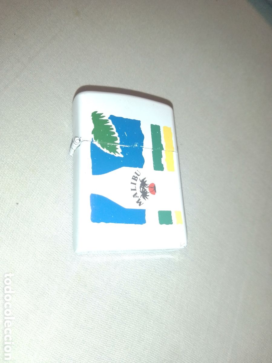 Coleccionismo: ZIPPO DE MALIB&Uacute; BLANCO - Foto 1