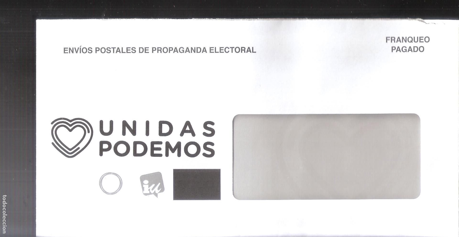 Collectionnisme: Unidas Podemos. Cambiar Europa. Propaganda electoral. S&oacute;lo sobre.