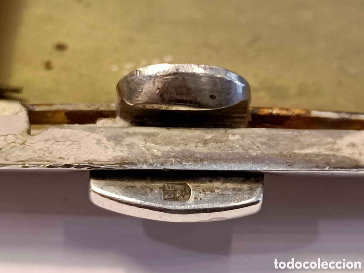Coleccionismo: Pitillera de plata, posiblemente francesa. - Foto 6