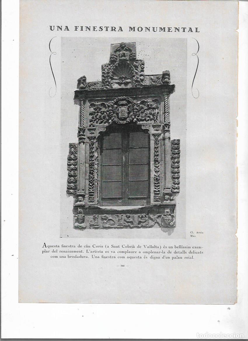Coleccionismo: A&Ntilde;O 1932 RECORTE PRENSA SANT CEBRIA DE VALLALTA CAN CORIS VENTANA FINESTRA MONUMENTAL RENACIMIENTO
