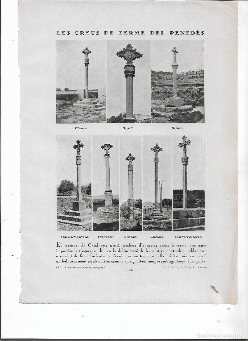 Coleccionismo: A&Ntilde;O 1932 RECORTE PRENSA EL PENEDES CRUZ TERMINO CREU TERME VILANOVA BEGUDA BEGUES SANT MARTI SARROCA