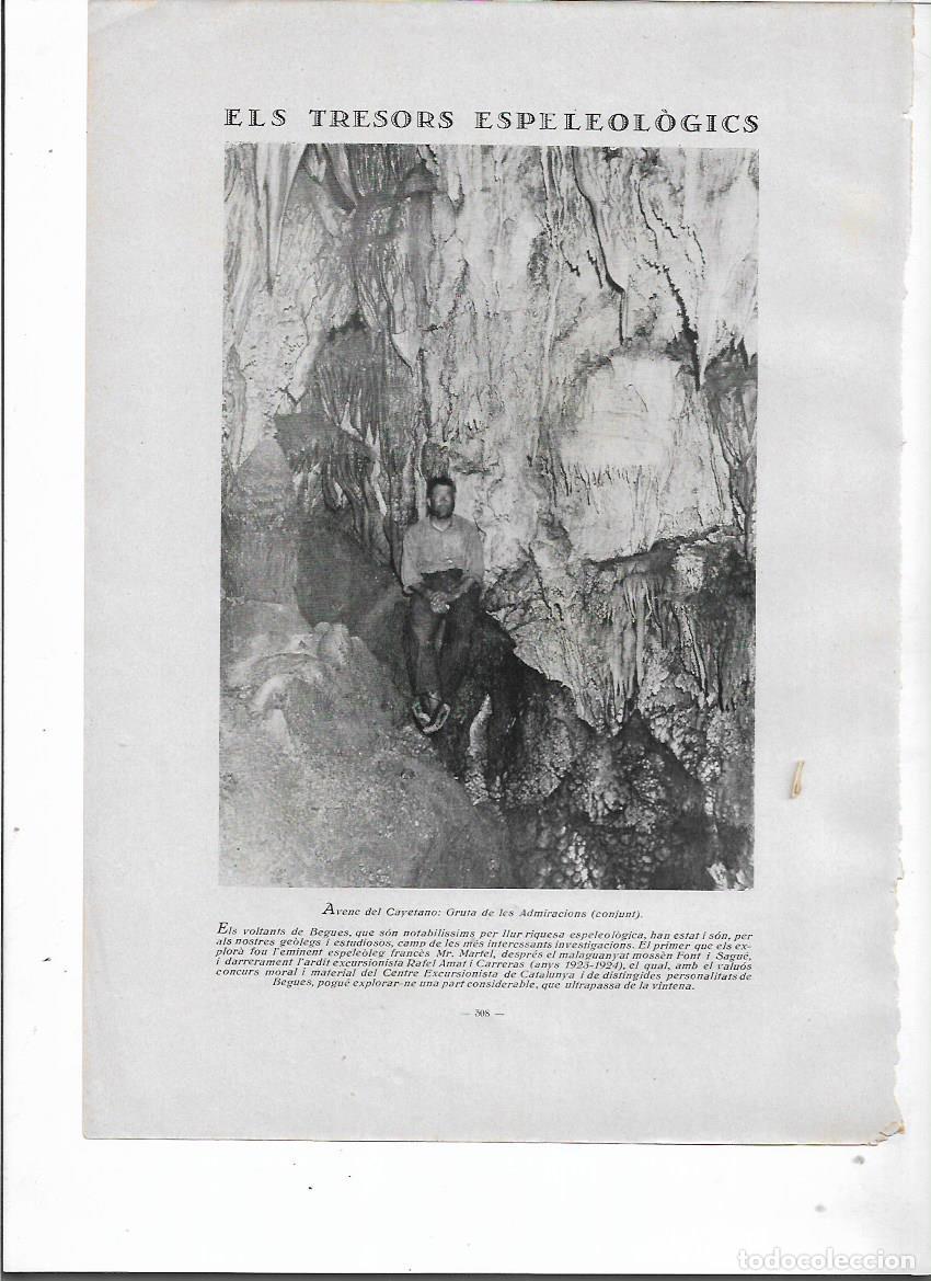 Coleccionismo: A&Ntilde;O 1932 RECORTE PRENSA ESPELEOLOGIA MASSIS GARRAF AVENC DEL CAYETANO BEGUES RAFEL AMAT CARRERAS