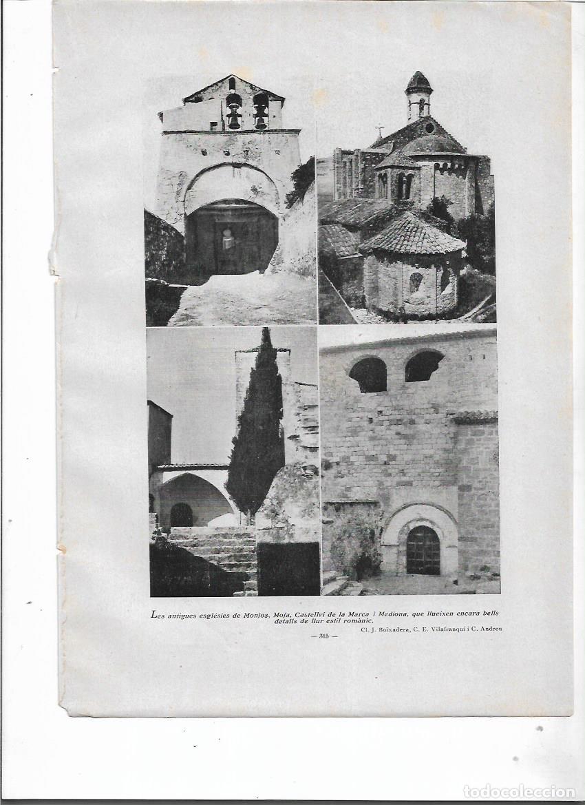 Collectionnisme: A&Ntilde;O 1932 RECORTE PRENSA IGLESIA ROMANICA MONJOS MOJA CASTELLVI DE LA MARCA MEDIONA
