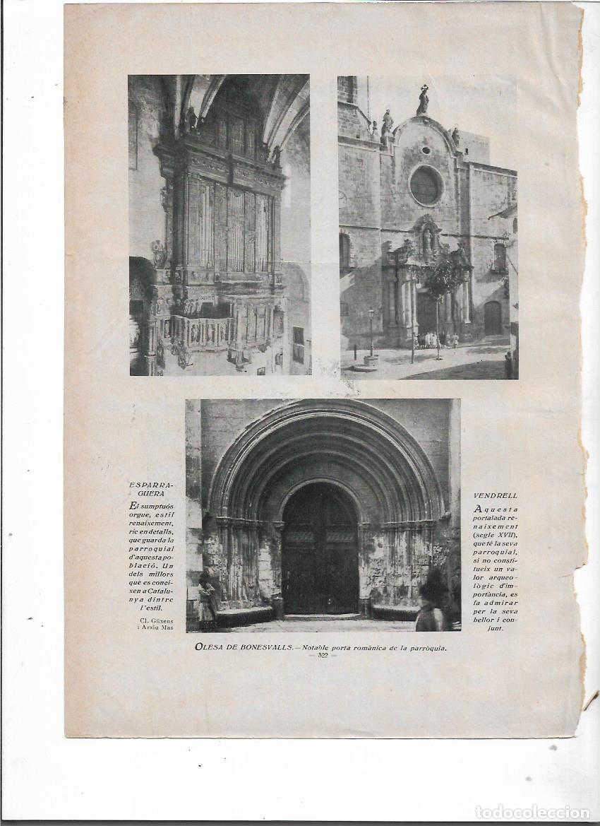 Coleccionismo: A&Ntilde;O 1932 RECORTE PRENSA ESPARRAGUERA IGLESIA PARROQUIAL ORGANO ESTILO RENACIMIENTO