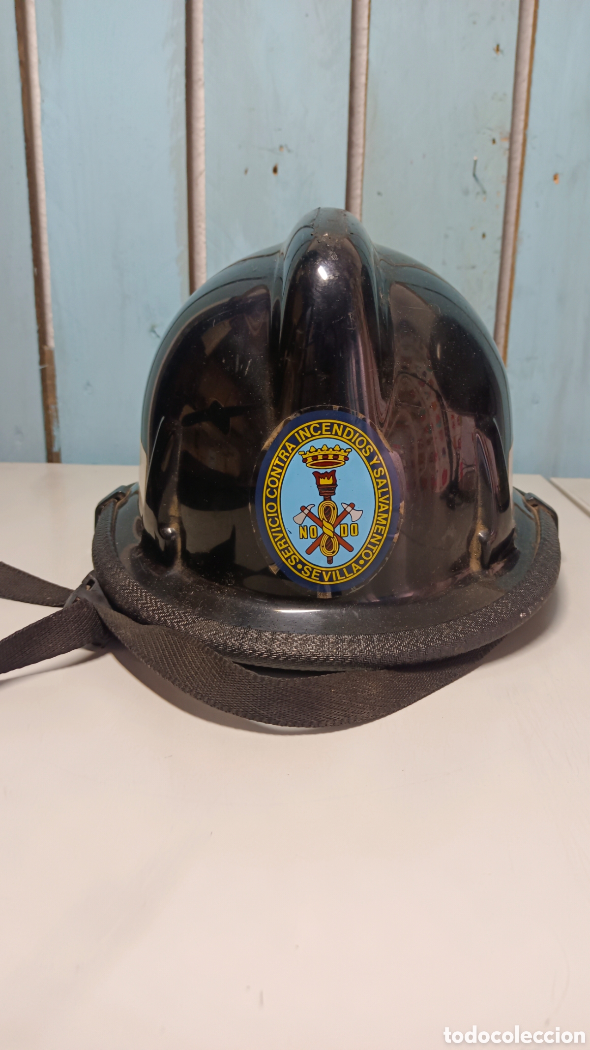 Coleccionismo: Casco bombero Sevilla MSA Fire-Cap - Foto 2
