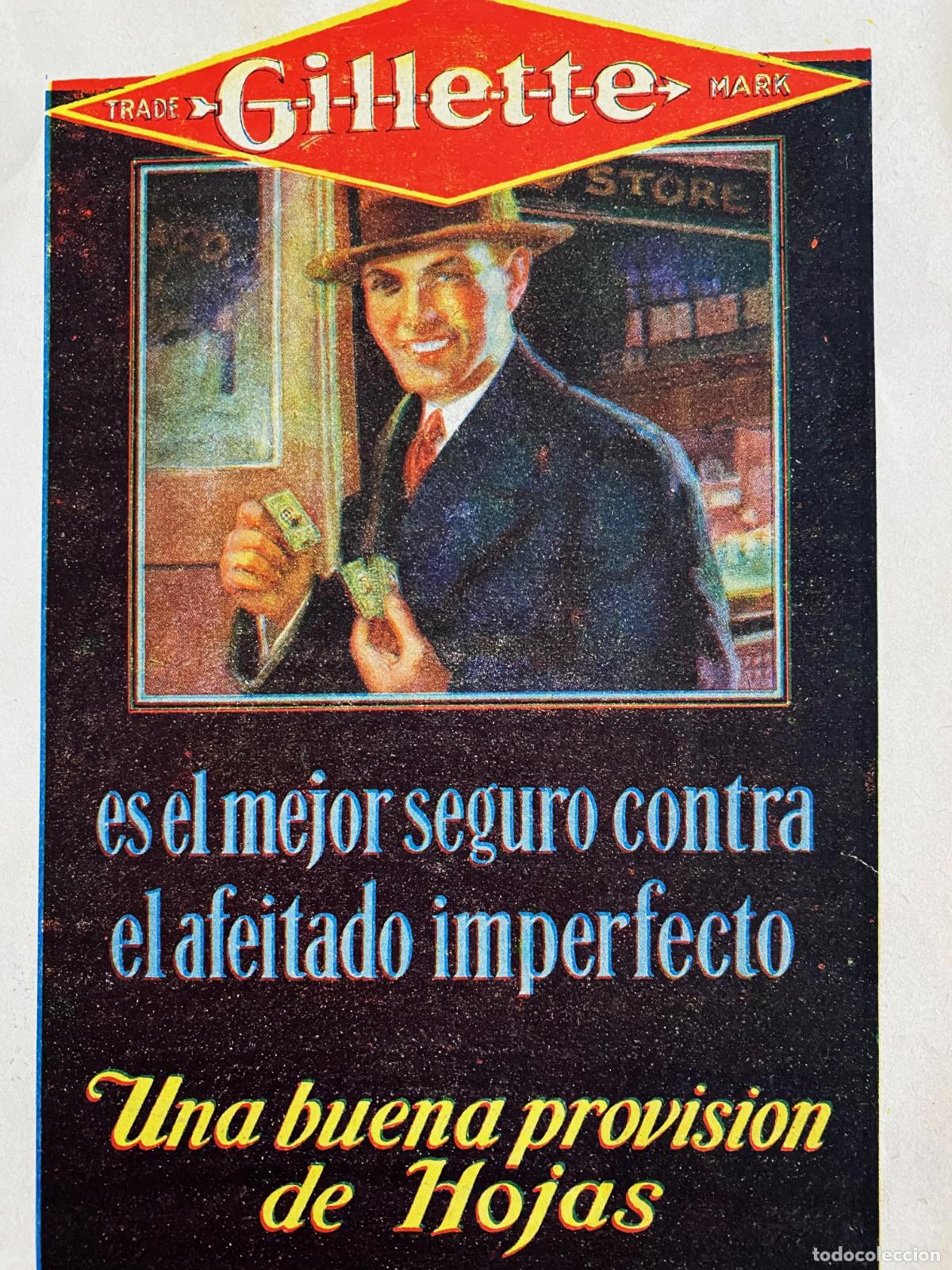 Coleccionismo: L&Aacute;MINA PROPAGANDA GILLETE, 1929 - Foto 3