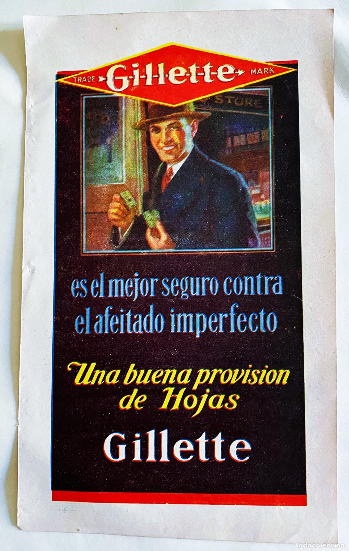 Coleccionismo: L&Aacute;MINA PROPAGANDA GILLETE, 1929 - Foto 1