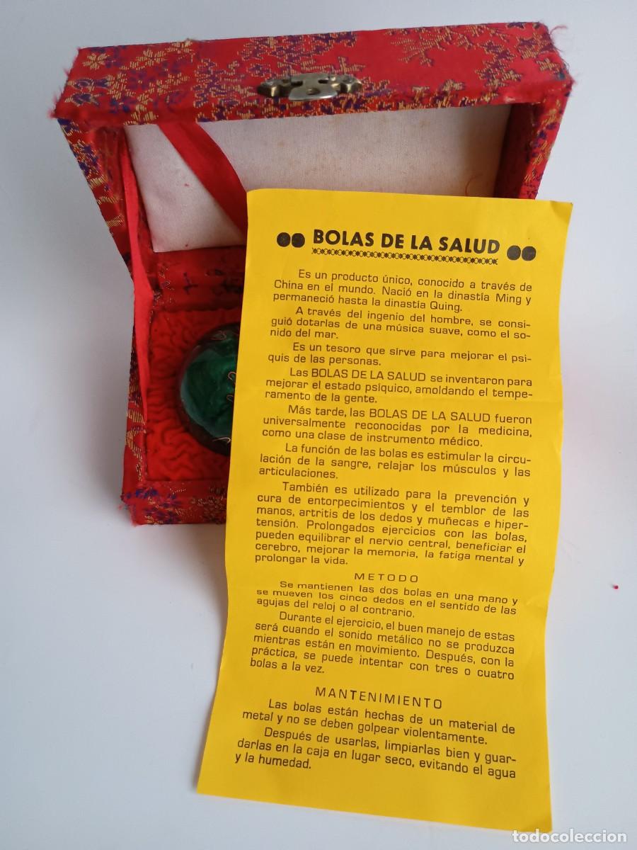 Coleccionismo: BOLAS DE LA SALUD CHINAS - ESMALTE CLOISONN&Eacute; - Foto 5
