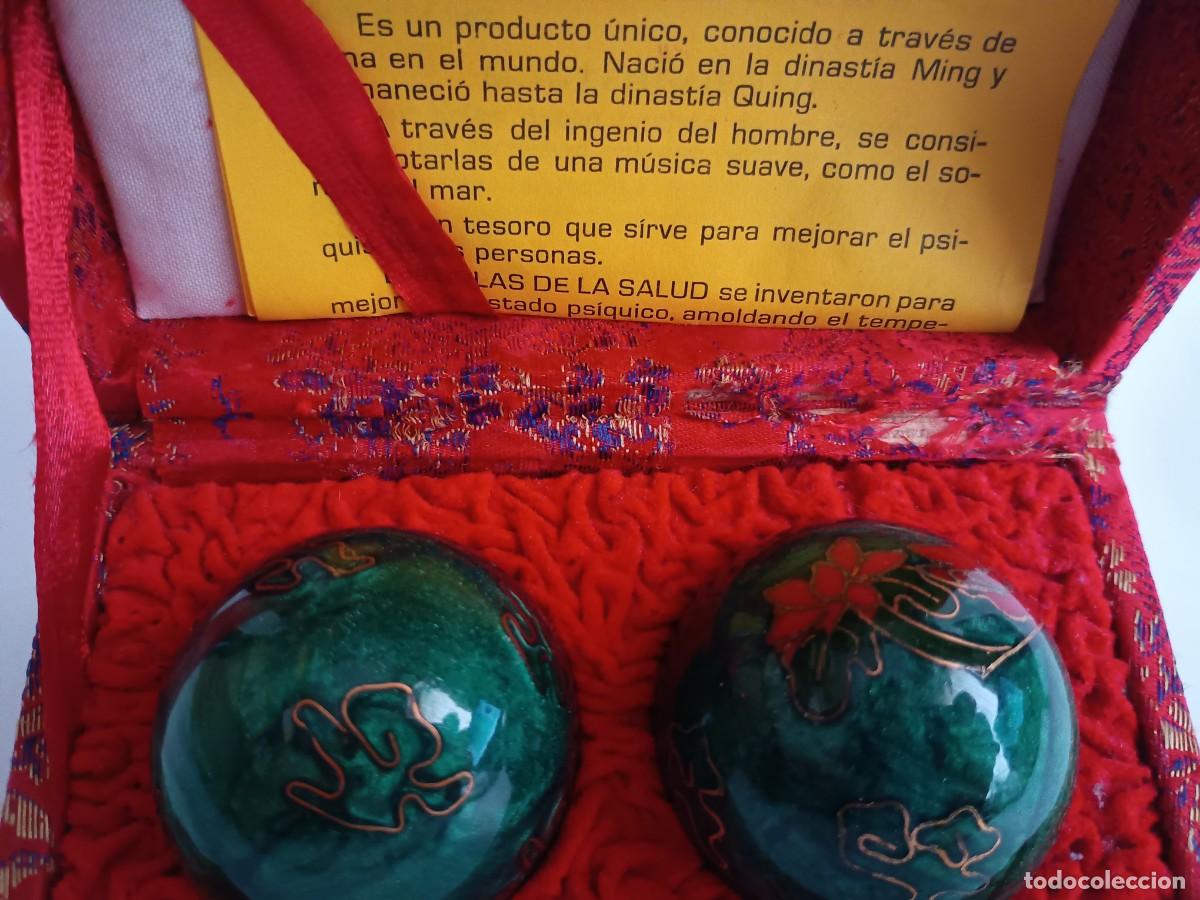Coleccionismo: BOLAS DE LA SALUD CHINAS - ESMALTE CLOISONN&Eacute; - Foto 11
