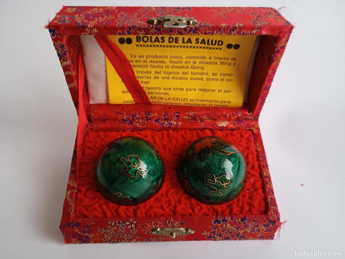 Coleccionismo: BOLAS DE LA SALUD CHINAS - ESMALTE CLOISONN&Eacute; - Foto 12
