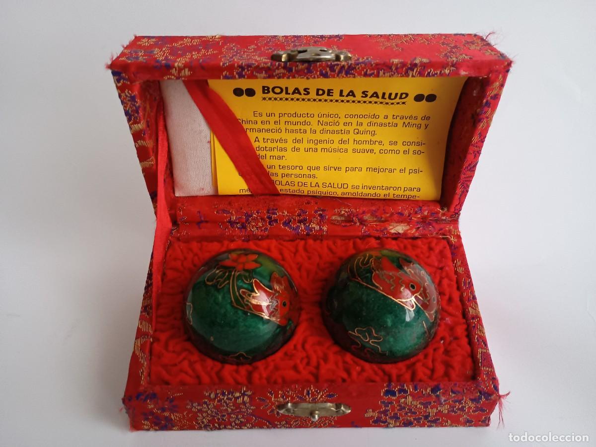 Coleccionismo: BOLAS DE LA SALUD CHINAS - ESMALTE CLOISONN&Eacute; - Foto 1