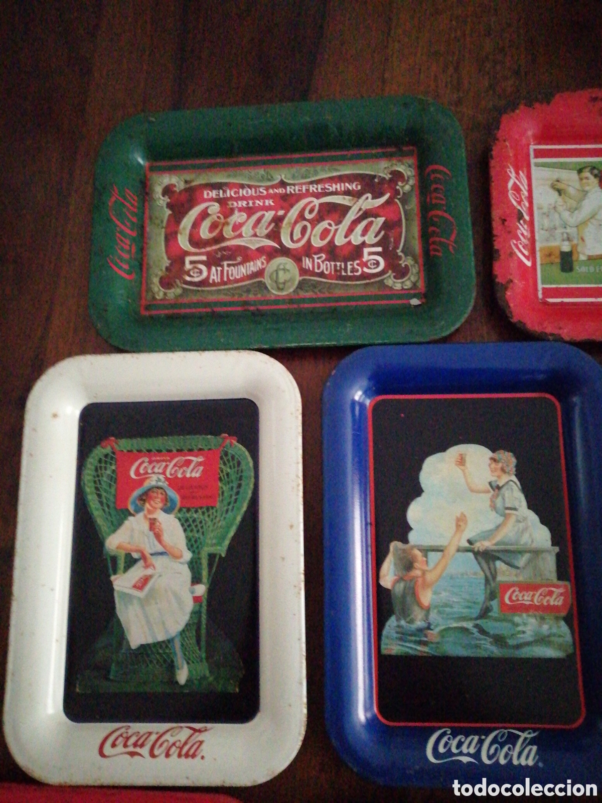 Coleccionismo: Ocho bandejas de coca cola - Foto 2