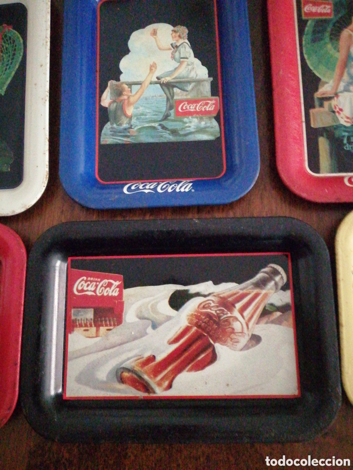 Coleccionismo: Ocho bandejas de coca cola - Foto 4