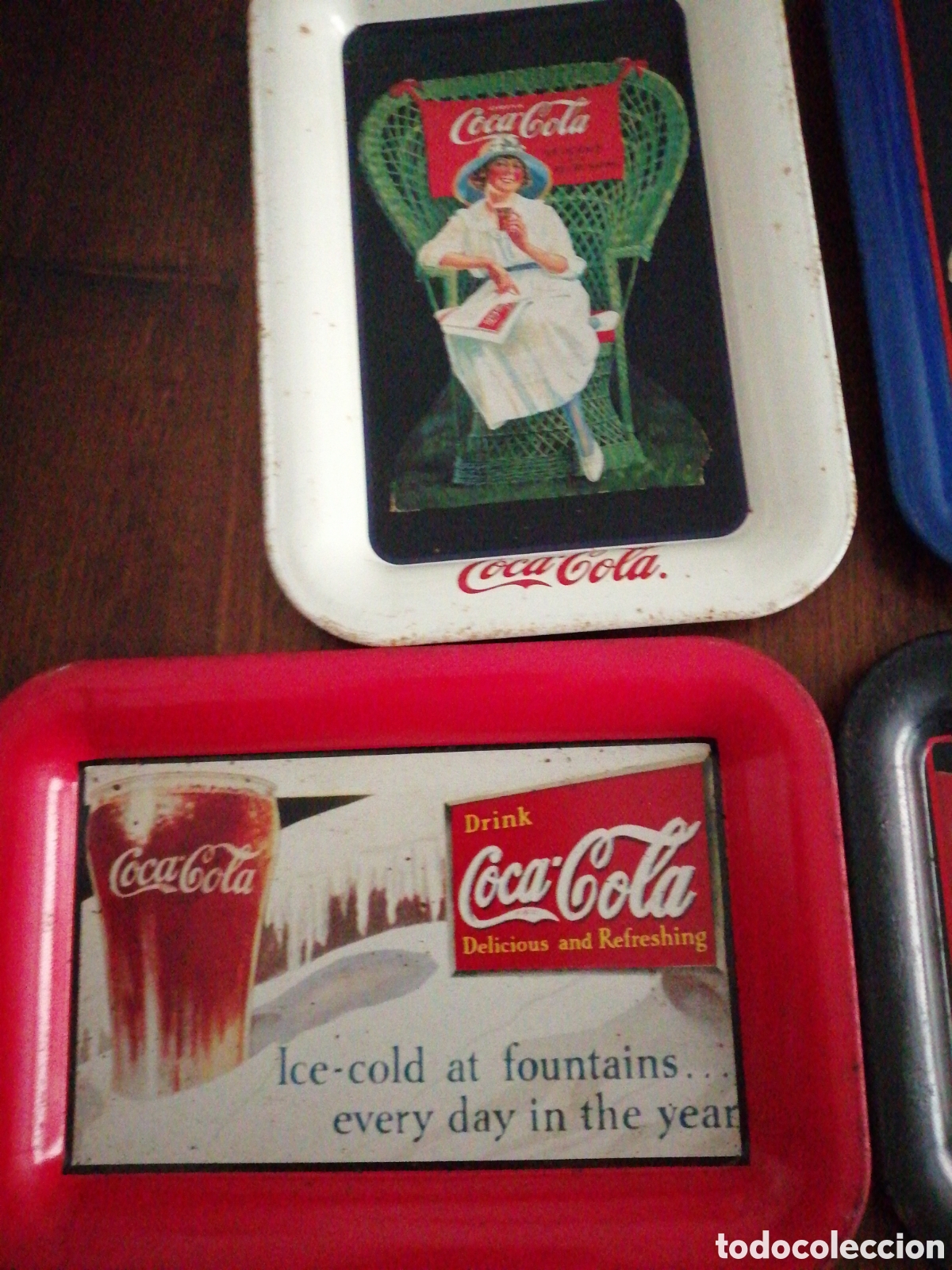 Coleccionismo: Ocho bandejas de coca cola - Foto 5