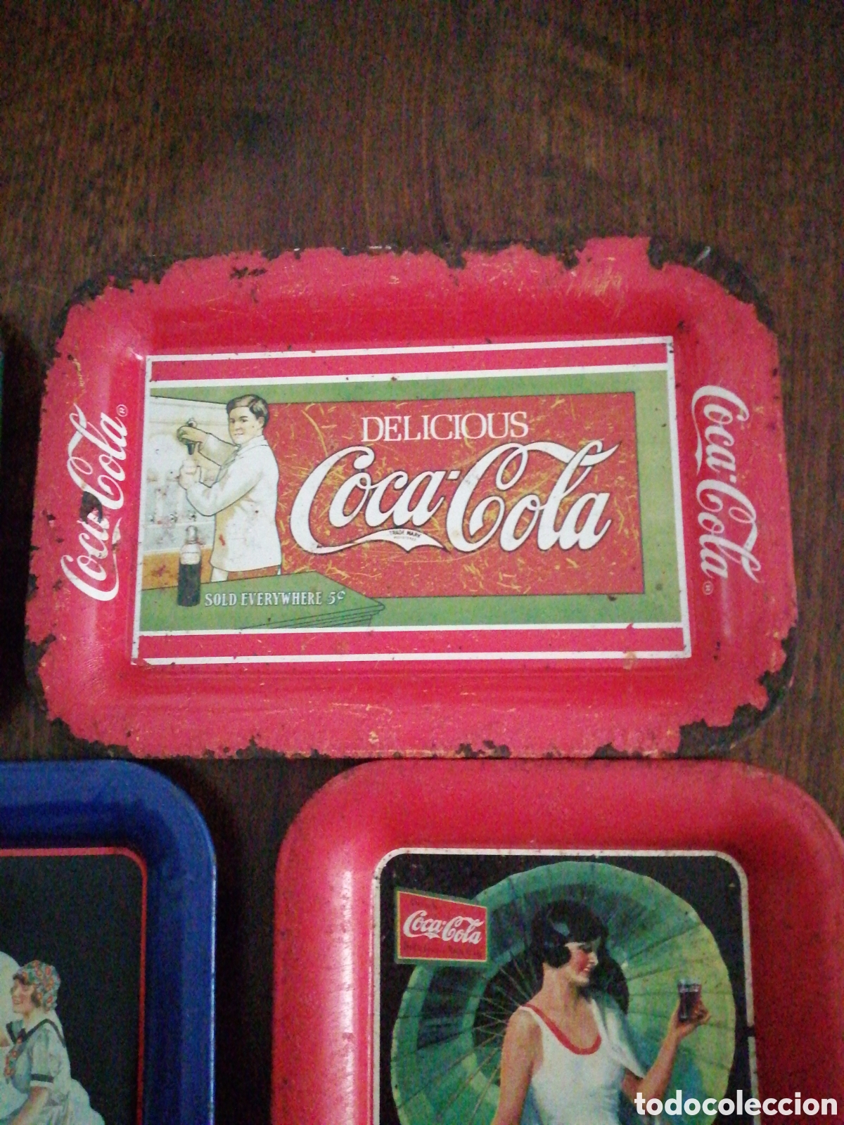 Coleccionismo: Ocho bandejas de coca cola - Foto 6