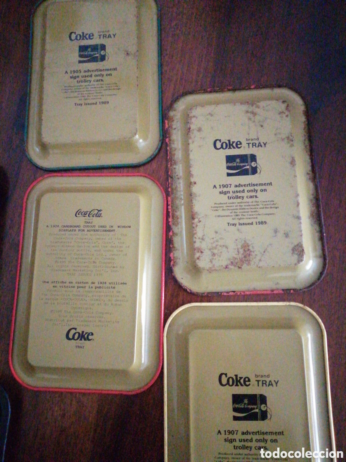 Coleccionismo: Ocho bandejas de coca cola - Foto 7