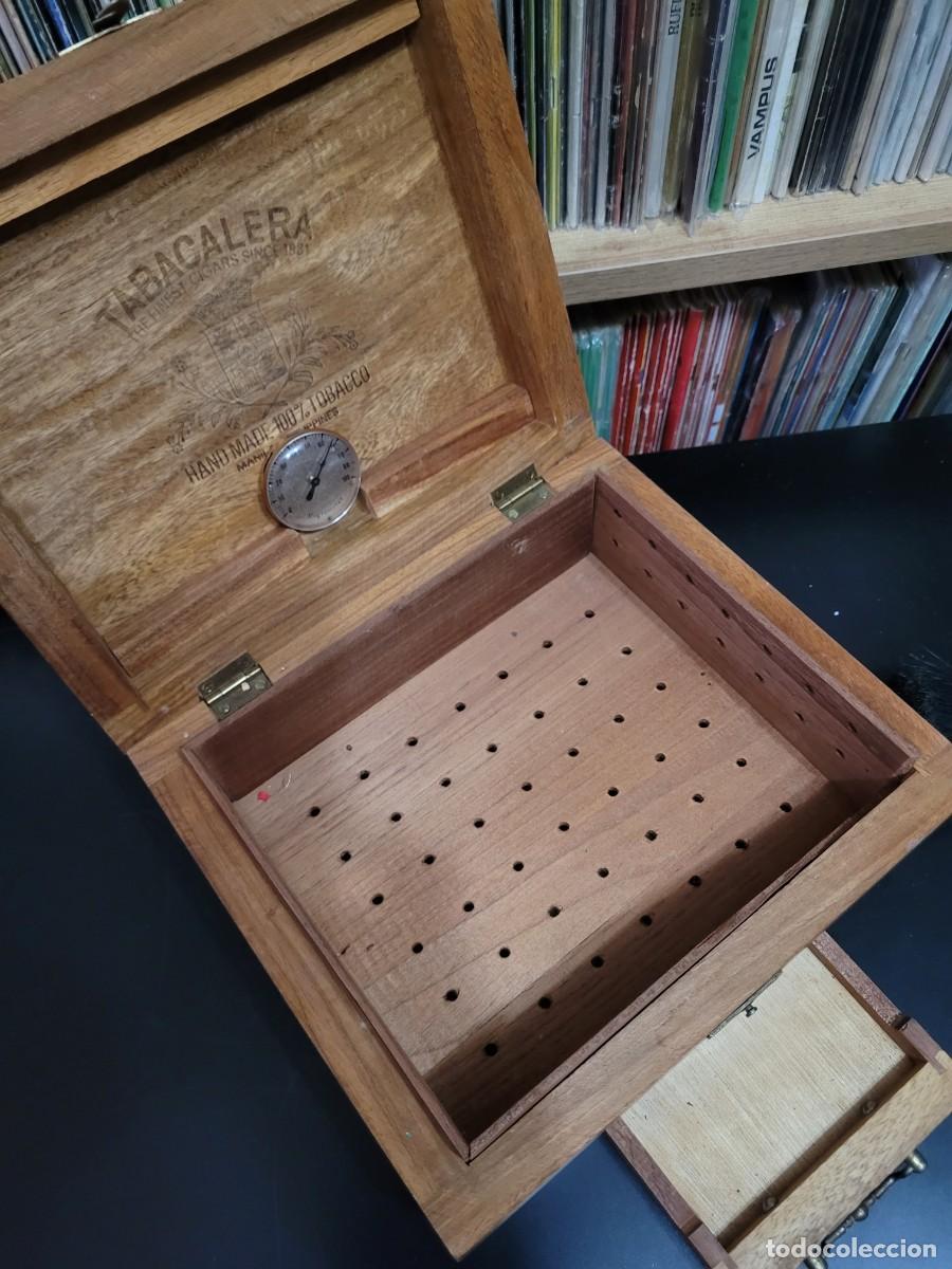 Coleccionismo: HUMIDOR DE PUROS DE MADERA - Foto 7