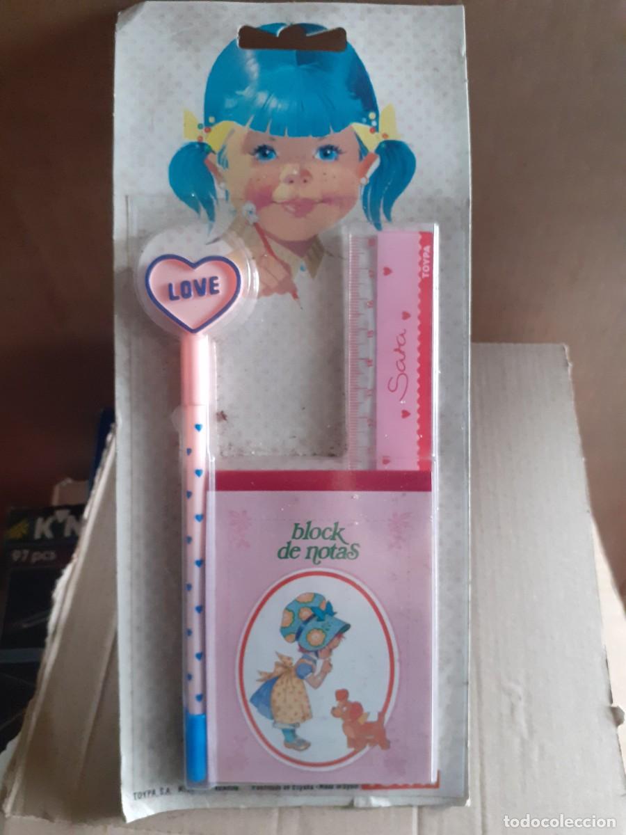 Coleccionismo: BLISTER PAPELERIA TOYPA BOLI CORAZON, BLOCK DE NOTAS Y REGLA A&Ntilde;OS 80