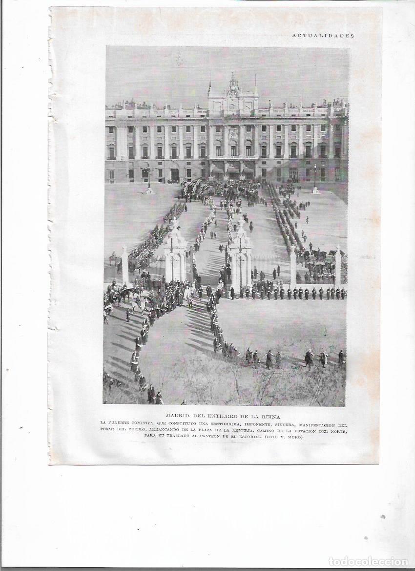 Coleccionismo: A&Ntilde;O 1929 RECORTE PRENSA MADRID MUERTE ENTIERRO DO&Ntilde;A MARIA CRISTINA REINA MADRE