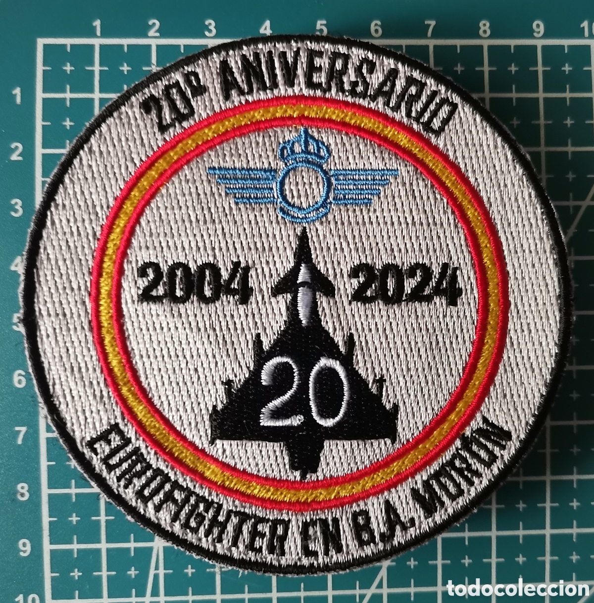 Coleccionismo: Parche bordado Eurofighter Base A&eacute;rea Mor&oacute;n 20 aniversario 2004 2024 Ej&eacute;rcito &Aacute;ire Espa&ntilde;a